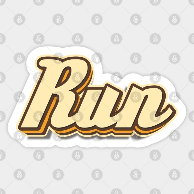 Run typography Sticker by KondeHipe